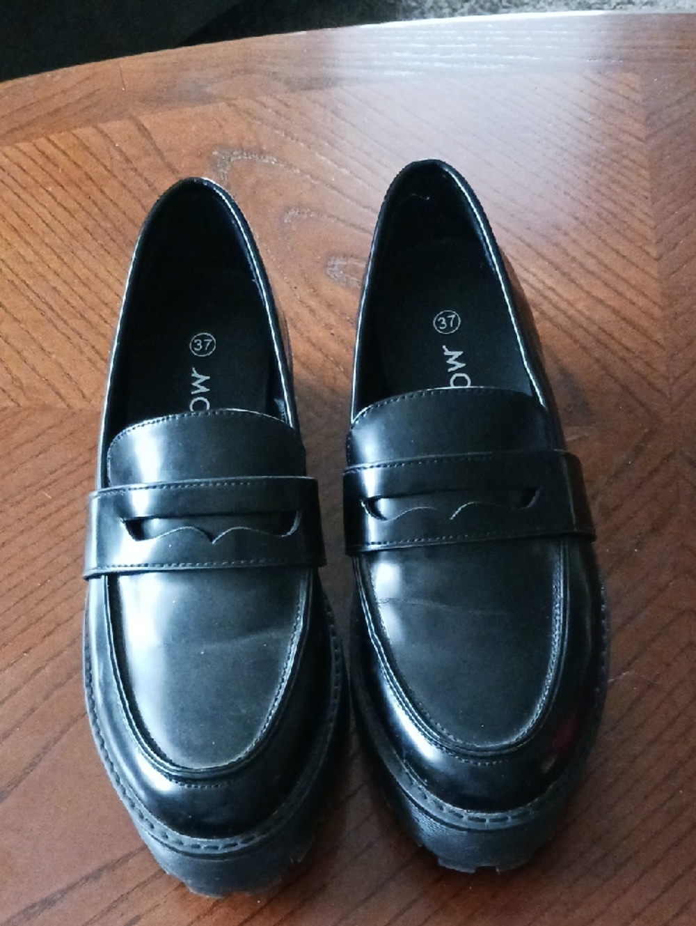 Classic Black Penny Loafers for Women - Sleek Dress Casual Shoes